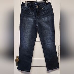 Bandolino Mandie Dark Indigo Straight Leg Jeans 12PS